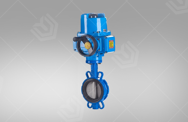Electric wafer type middle line butterfly valve(图1)