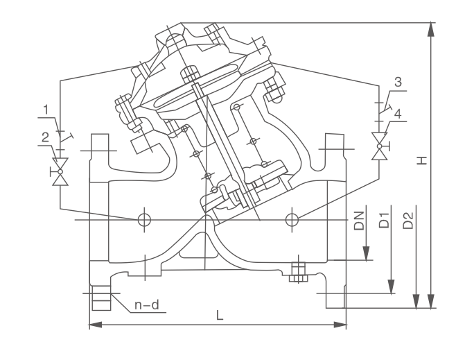 隔膜式多功能水泵控制阀(图1)