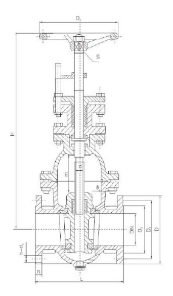 Marine Flanged Cast Iron Gate Valve(图1)