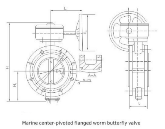 Marine Center Type Flanged Butterfly Valve(图1) Marine Center Type Flanged Butterfly Valve(图1)